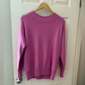 Lord&Taylor knit women’s sweater size large beautiful pink with stretch